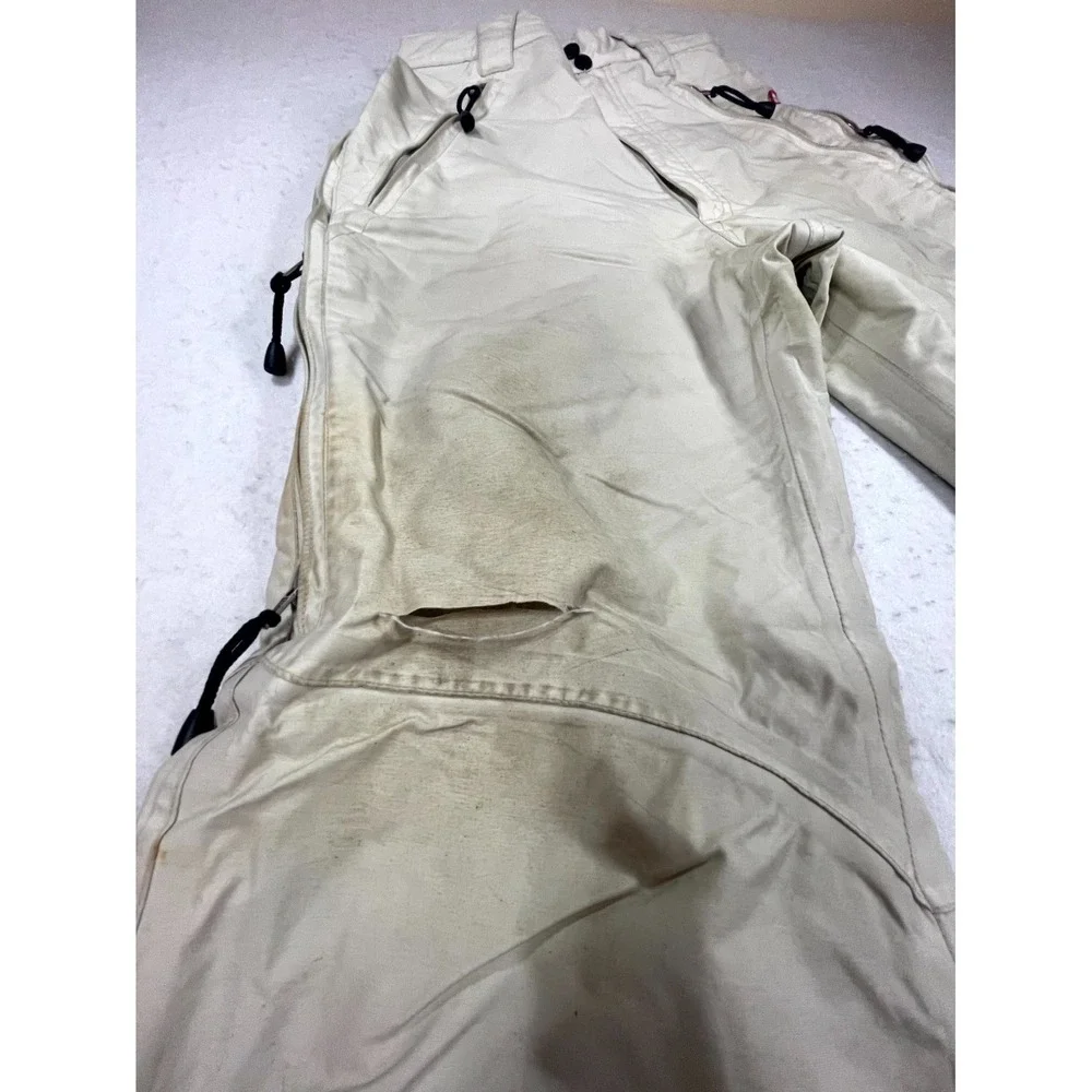 The North Face Hyvent Snowboarding Pants Mens Small‎ Beige Nylon Wide Leg Hiking